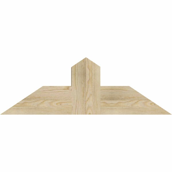 Ekena Millwork Portland Rough Sawn Timber Gable Bracket, Douglas Fir, 36"W x 12"H x 6"D x 6"F, 8/12 Pitch GBW036X12X0606POR00RDF - main